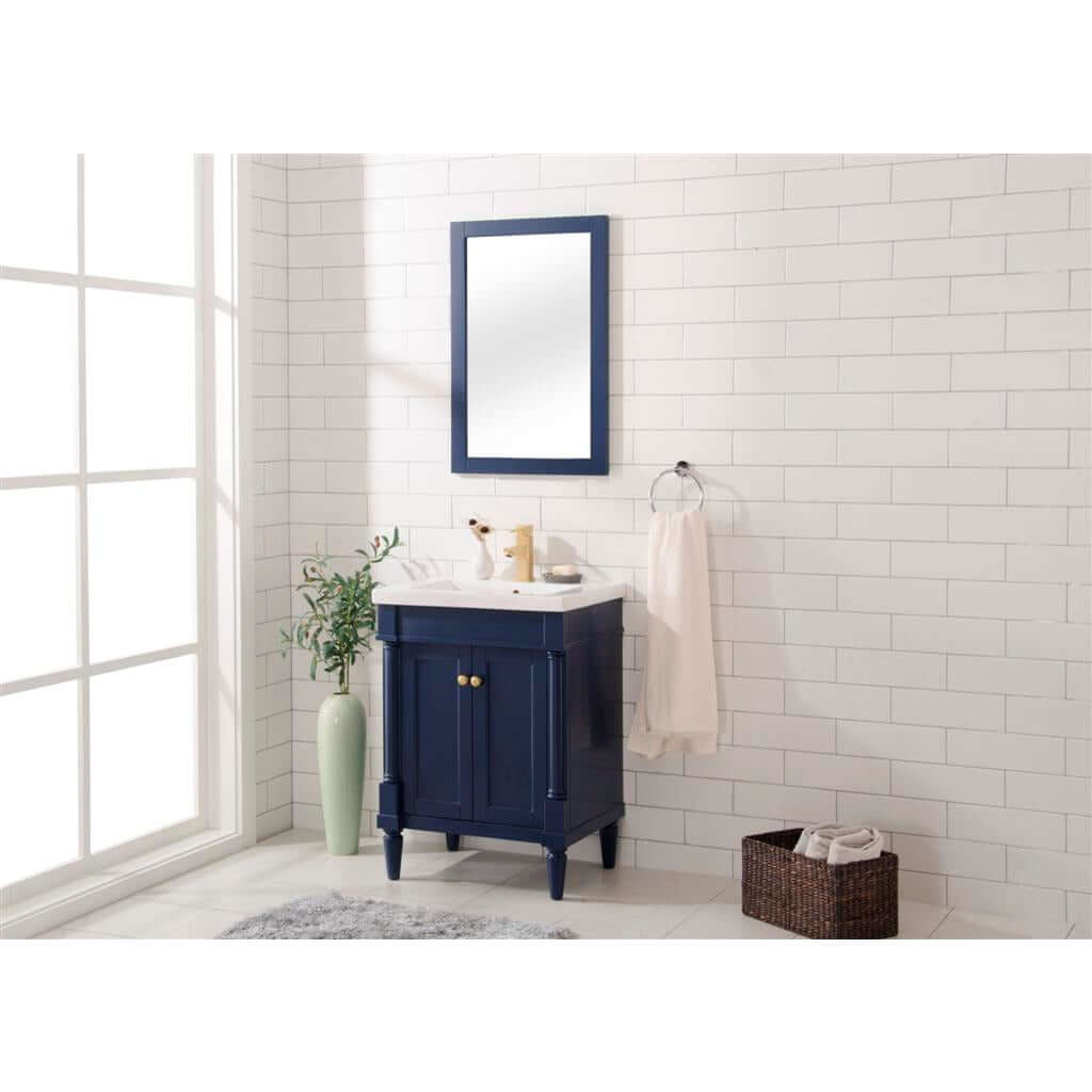 24" Blue Sink Single Vanity - WLF9224-B