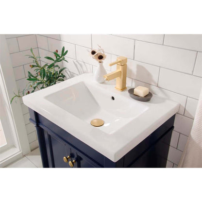 24" Blue Sink Single Vanity - WLF9224-B