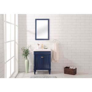 24" Blue Sink Single Vanity - WLF9224-B