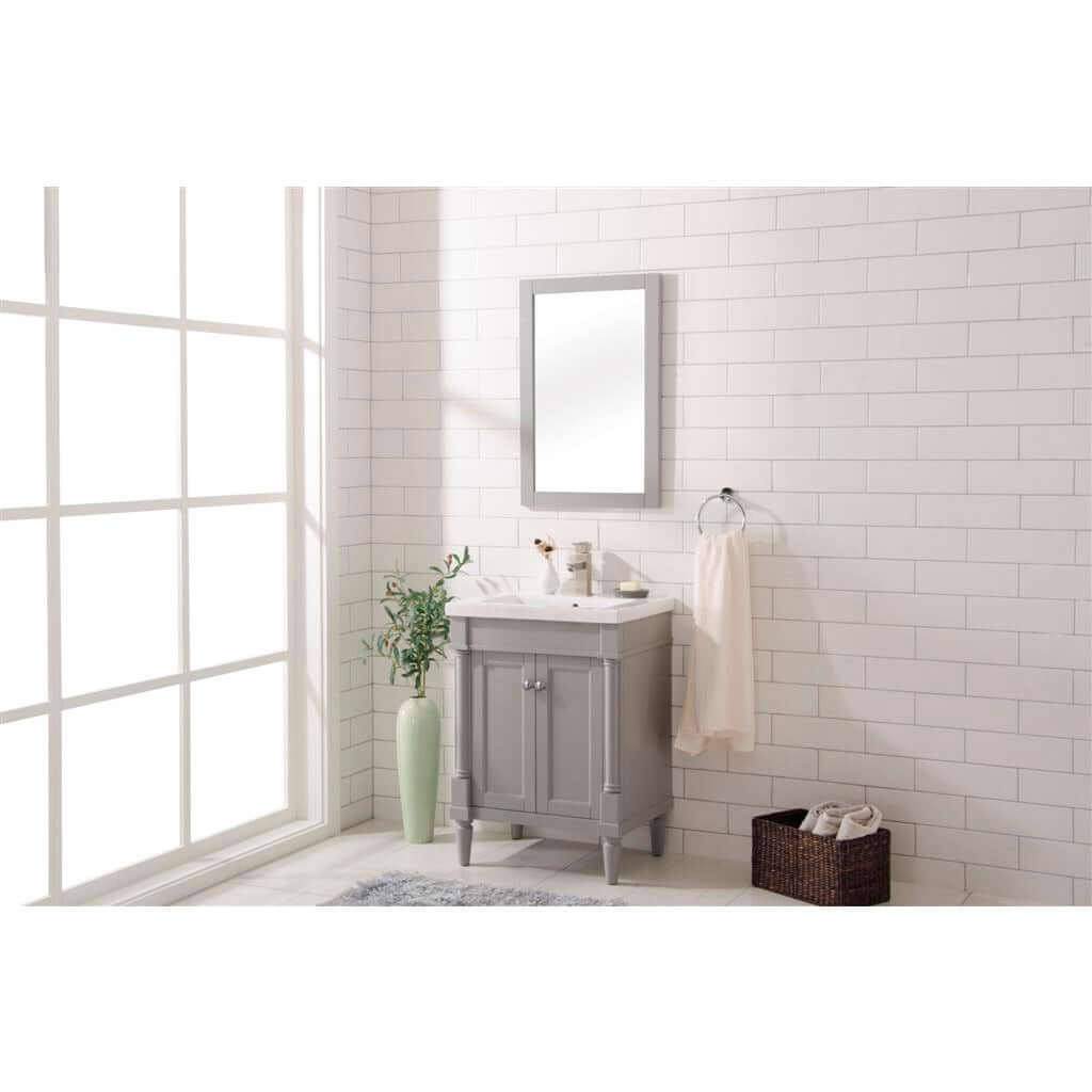 24" Gray Single Sink Vanity - WLF9224-G