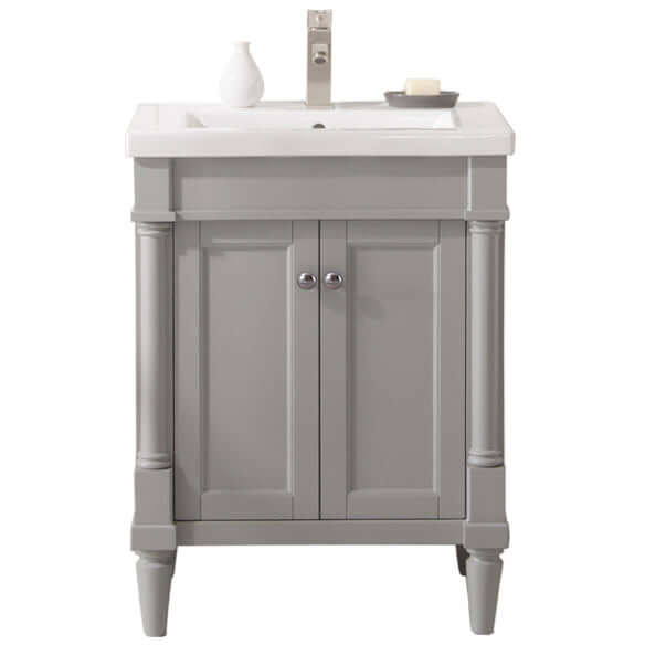 24" Gray Single Sink Vanity - WLF9224-G