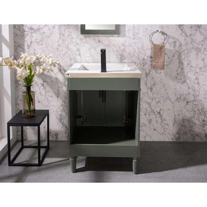 24" Pewter Green Sink Vanity - WLF9224-PG