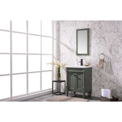 24" Pewter Green Sink Vanity - WLF9224-PG