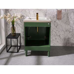 24" Pewter Green Sink Vanity - WLF9224-VG