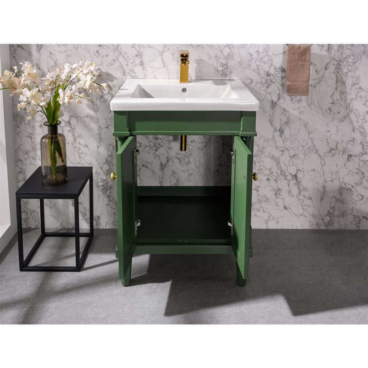 24" Pewter Green Sink Vanity - WLF9224-VG