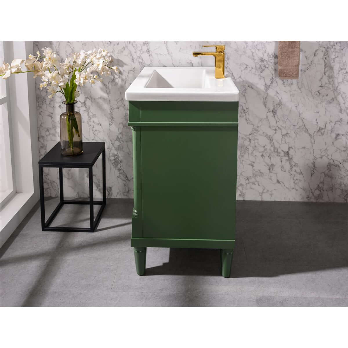 24" Pewter Green Sink Vanity - WLF9224-VG