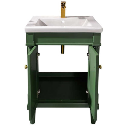 24" Pewter Green Sink Vanity - WLF9224-VG