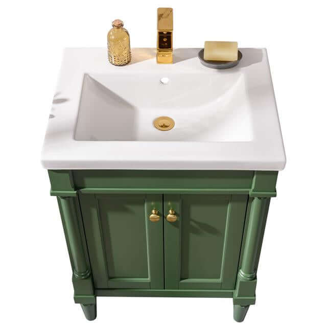 24" Pewter Green Sink Vanity - WLF9224-VG