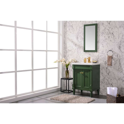 24" Pewter Green Sink Vanity - WLF9224-VG