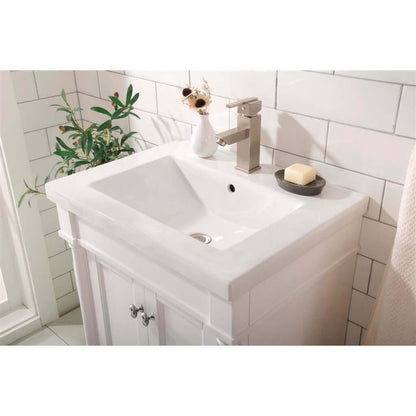 24" White Sink Vanity - WLF9224-W