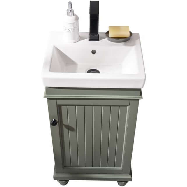 18" Pewter Green Single Sink Vanity - WLF9318-PG