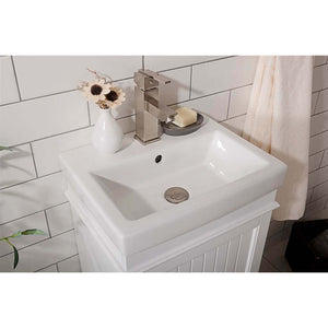 18" White Single Sink Vanity - WLF9318-W