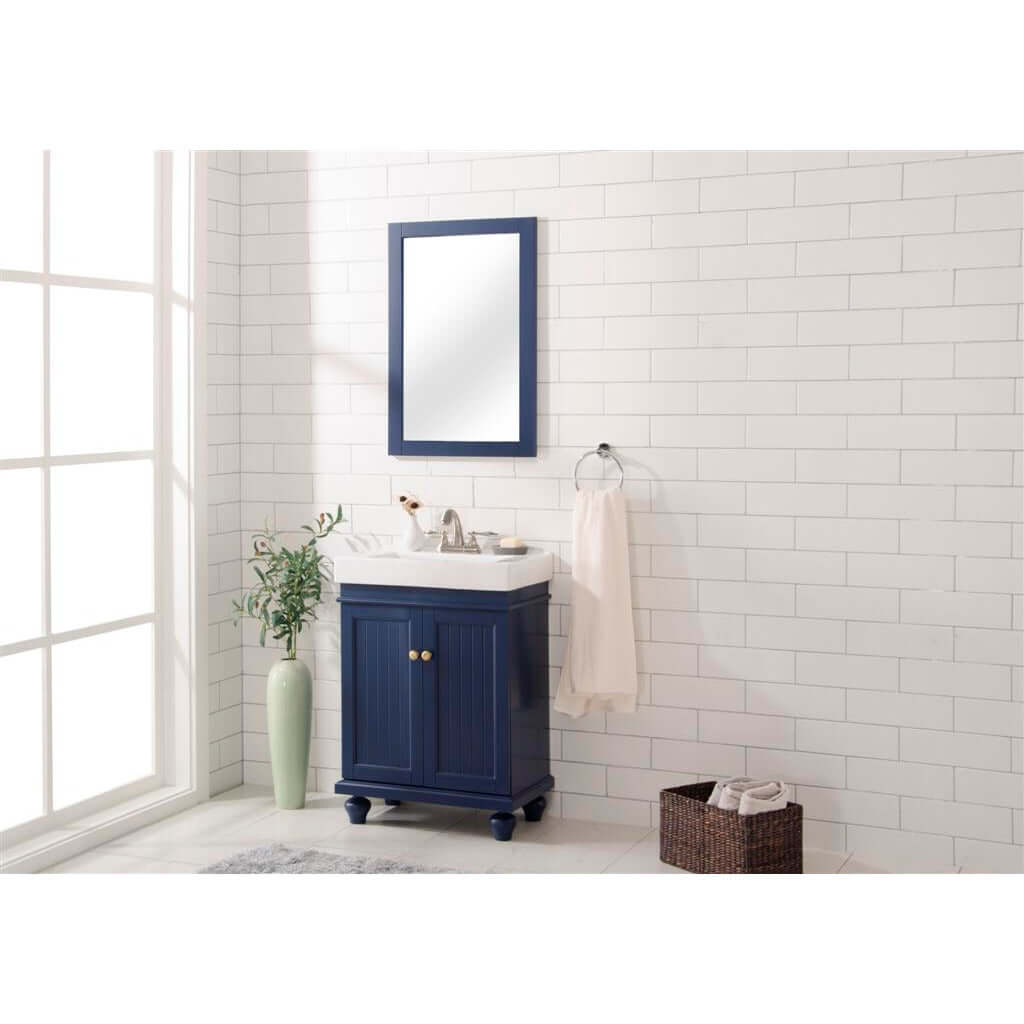 24" Blue Sink Single Vanity - WLF9324-B