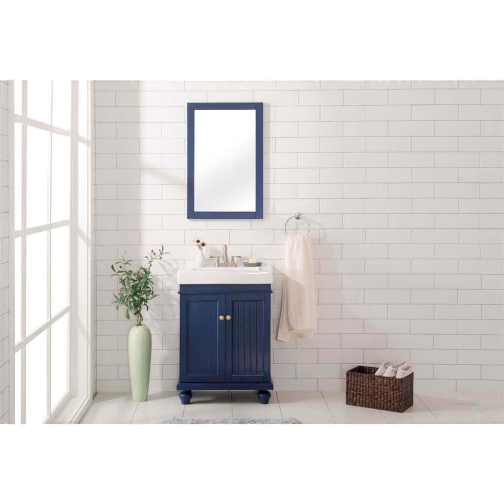 24" Blue Sink Single Vanity - WLF9324-B