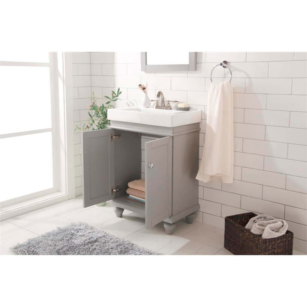 24" Gray Single Sink Vanity - WLF9324-G