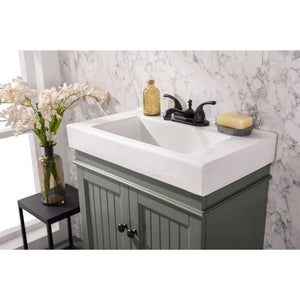 24" Pewter Green Sink Vanity - WLF9324-PG