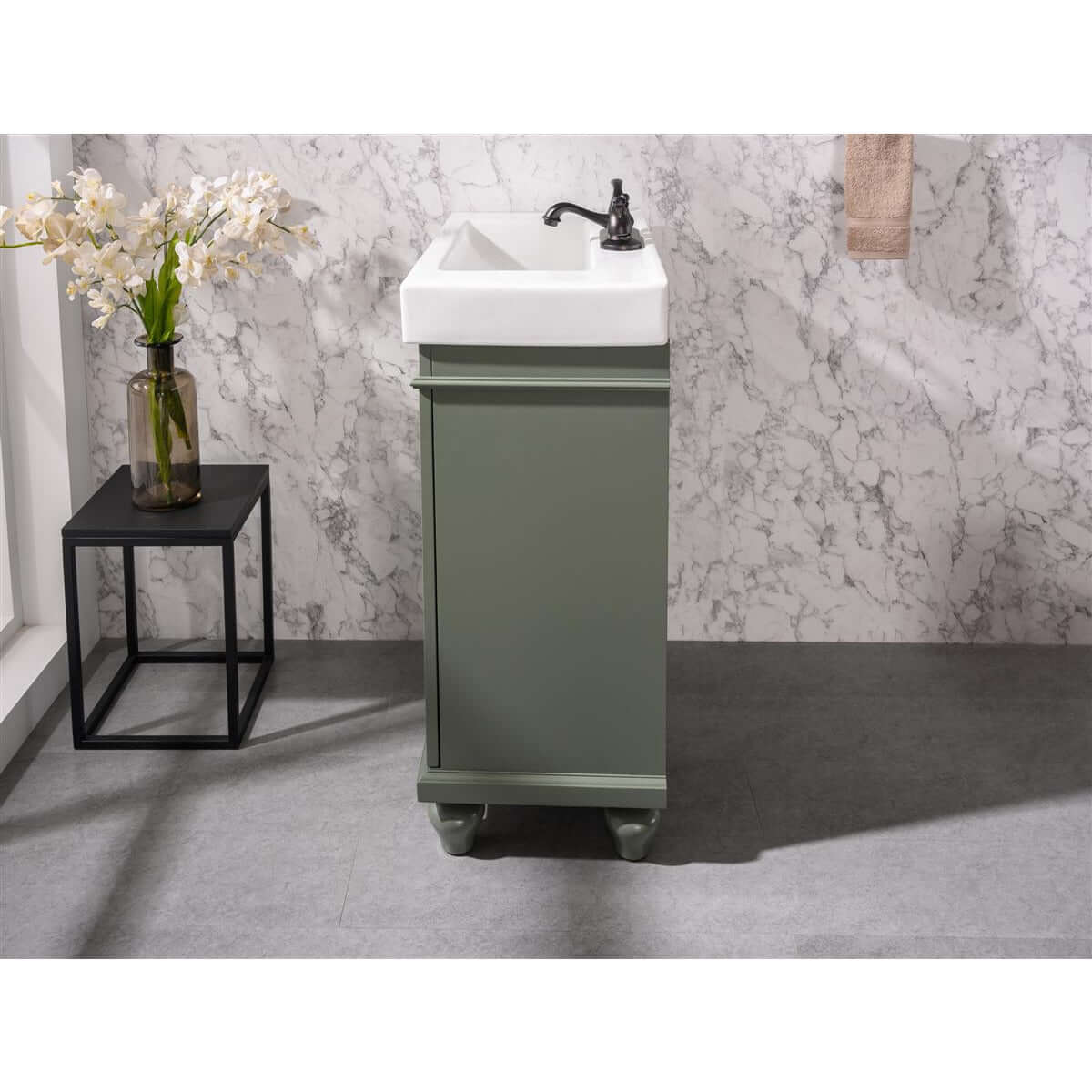 24" Pewter Green Sink Vanity - WLF9324-PG