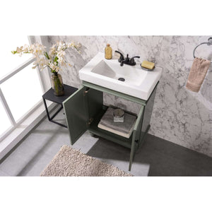24" Pewter Green Sink Vanity - WLF9324-PG