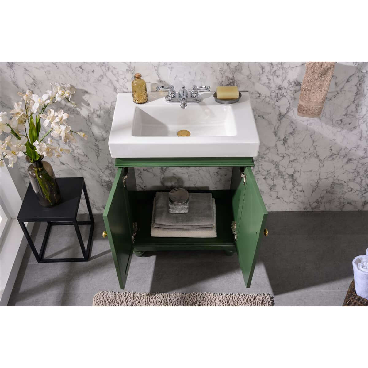 24" Vogue Green Sink Vanity - WLF9324-VG