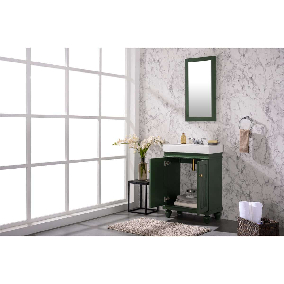 24" Vogue Green Sink Vanity - WLF9324-VG