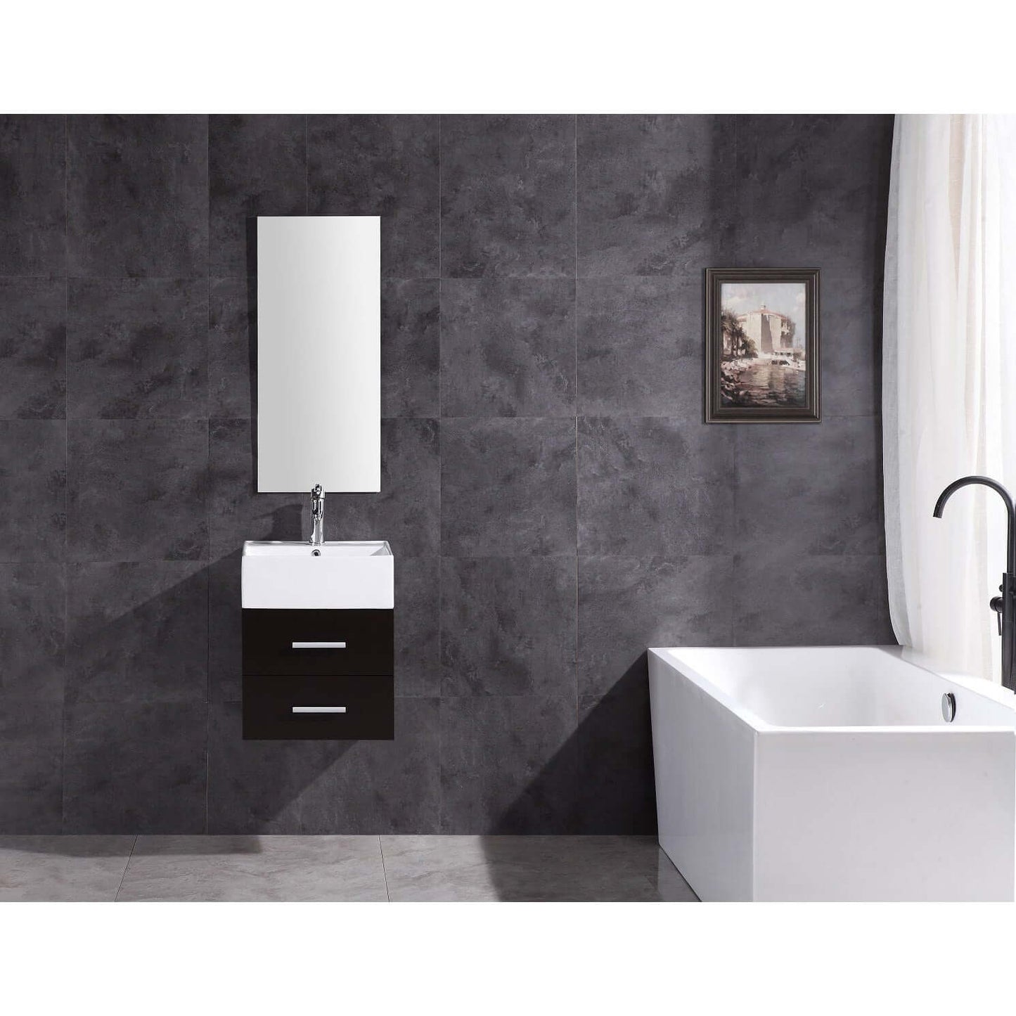 18" Bathroom Vanity Without Mirror-Pvc - WT9188-18-PVC