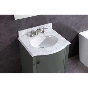 24" Pewter Green Bathroom Vanity - Pvc - WT9309-24-PG-PVC
