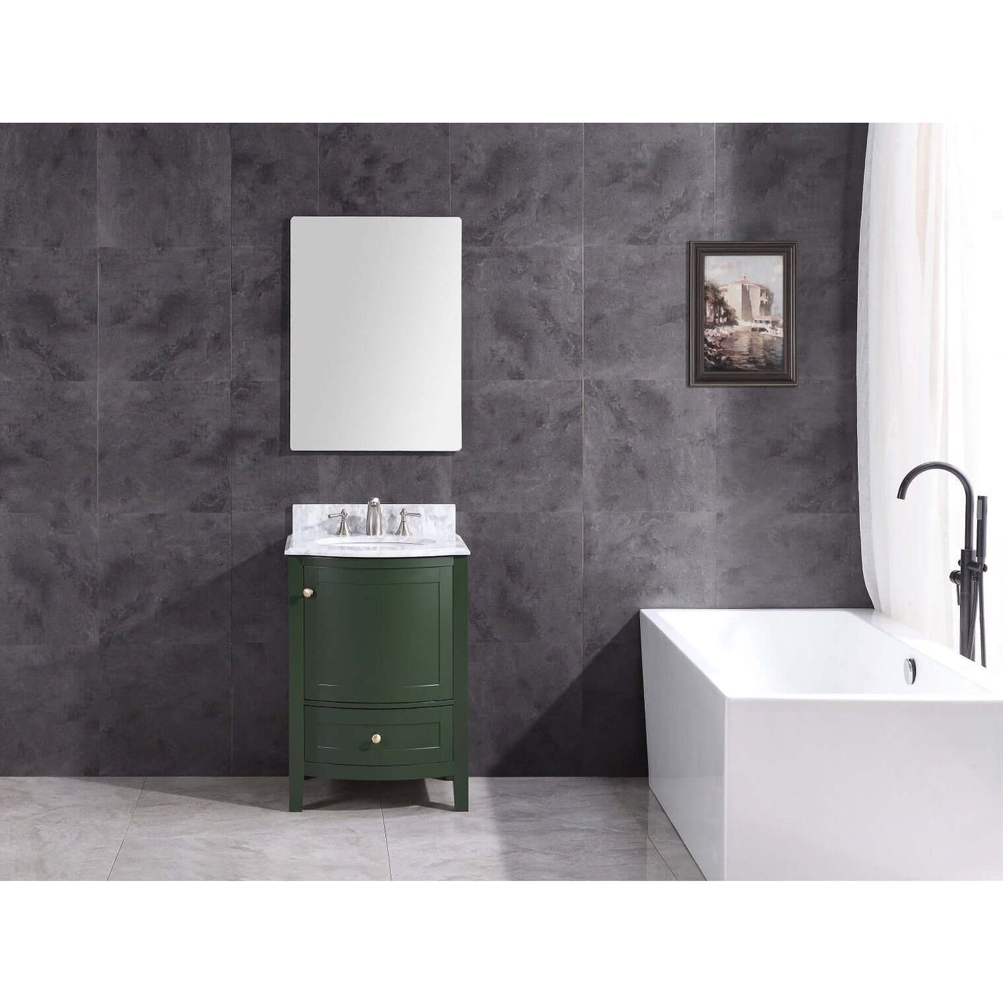 24" Vogue Green Bathroom Vanity - Pvc - WT9309-24-VG-PVC