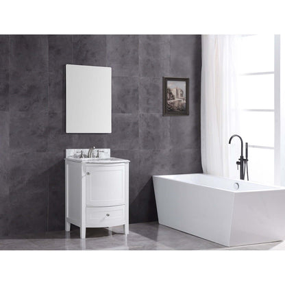 24" White Bathroom Vanity - Pvc - WT9309-24-W-PVC