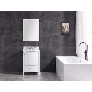 24" White Bathroom Vanity - Pvc - WT9309-24-W-PVC