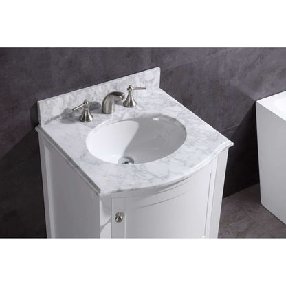 24" White Bathroom Vanity - Pvc - WT9309-24-W-PVC