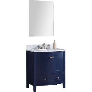 30" Blue Bathroom Vanity - Pvc - WT9309-30-B-PVC