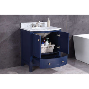 30" Blue Bathroom Vanity - Pvc - WT9309-30-B-PVC