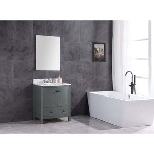 30" Pewter Green Bathroom Vanity - Pvc - WT9309-30-PG-PVC