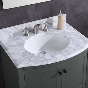 30" Pewter Green Bathroom Vanity - Pvc - WT9309-30-PG-PVC