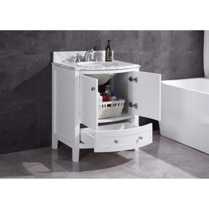 30" White Bathroom Vanity - Pvc - WT9309-30-W-PVC