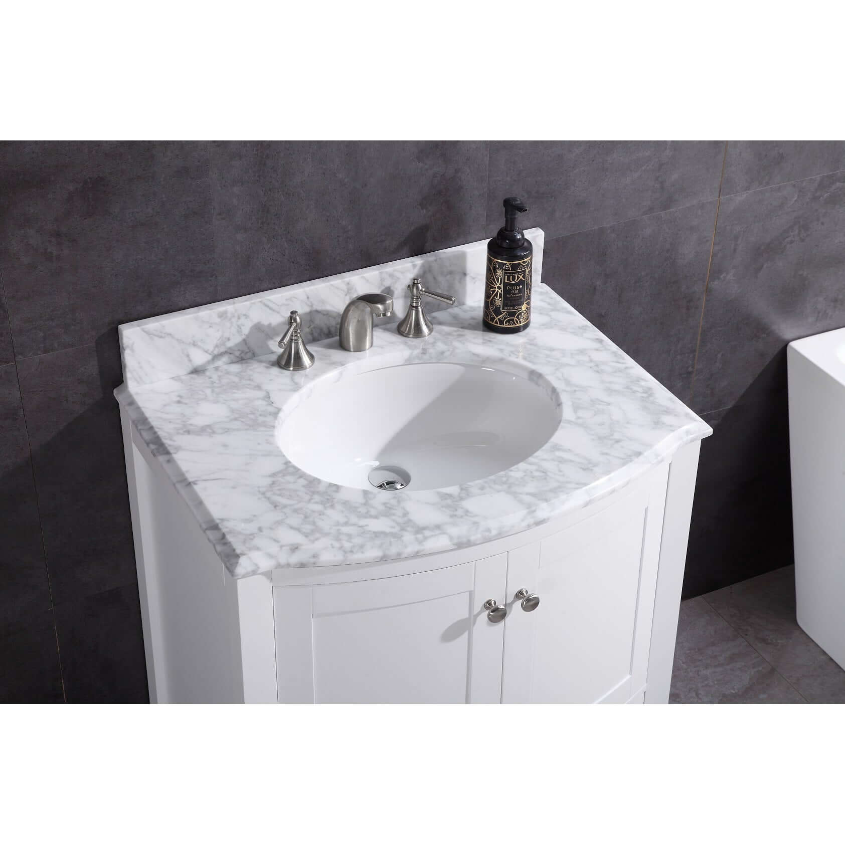 30" White Bathroom Vanity - Pvc - WT9309-30-W-PVC