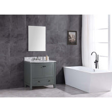 Load image into Gallery viewer, 36&quot; Pewter Green Bathroom Vanity - Pvc - WT9309-36-PG-PVC
