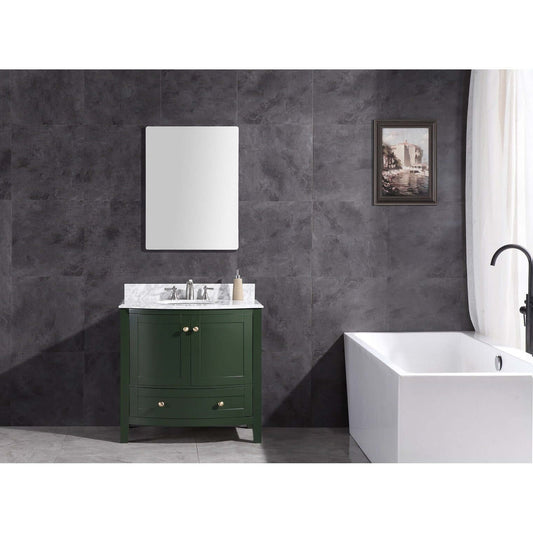 36" Vogue Green Bathroom Vanity - Pvc - WT9309-36-VG-PVC