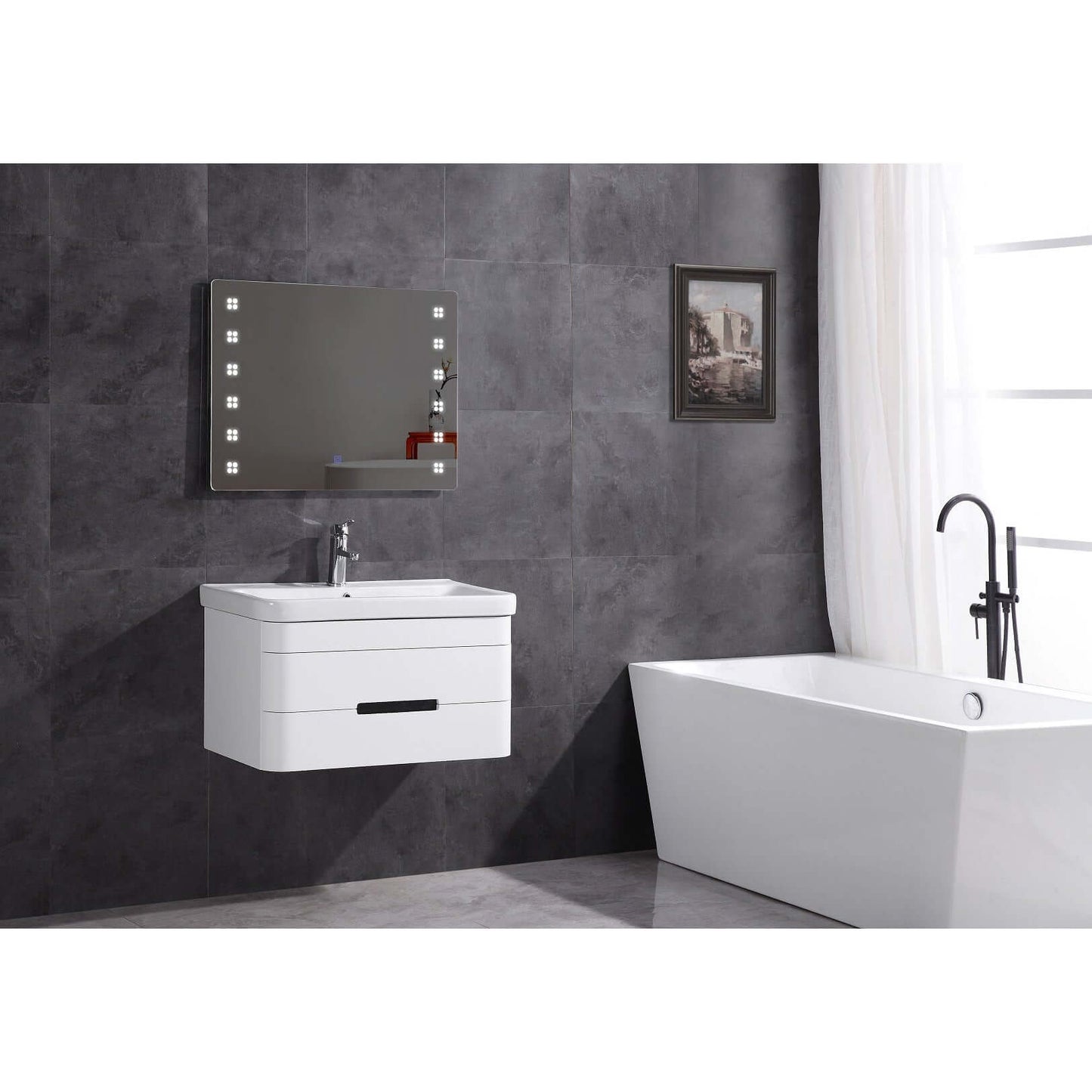 32" Bathroom Vanity With Led Mirror- Pvc - WT9328-32-PVC