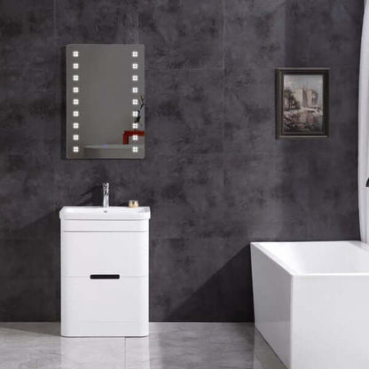 24" Bathroom Vanity with Led Mirror- PVC - WT9329-24-PVC