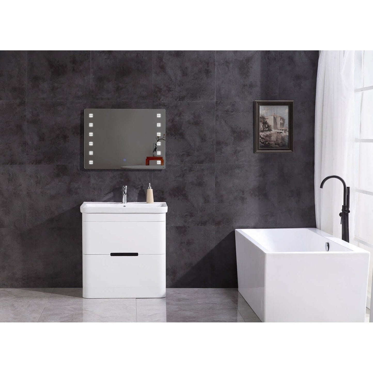 32" Bathroom Vanity With Led Mirror- Pvc - WT9329-32-PVC