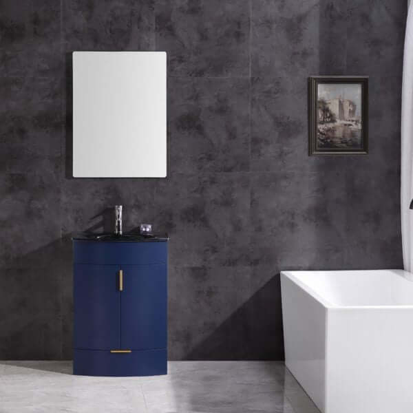 24" Blue Bathroom Vanity - PVC - WTM8130-24-B-PVC