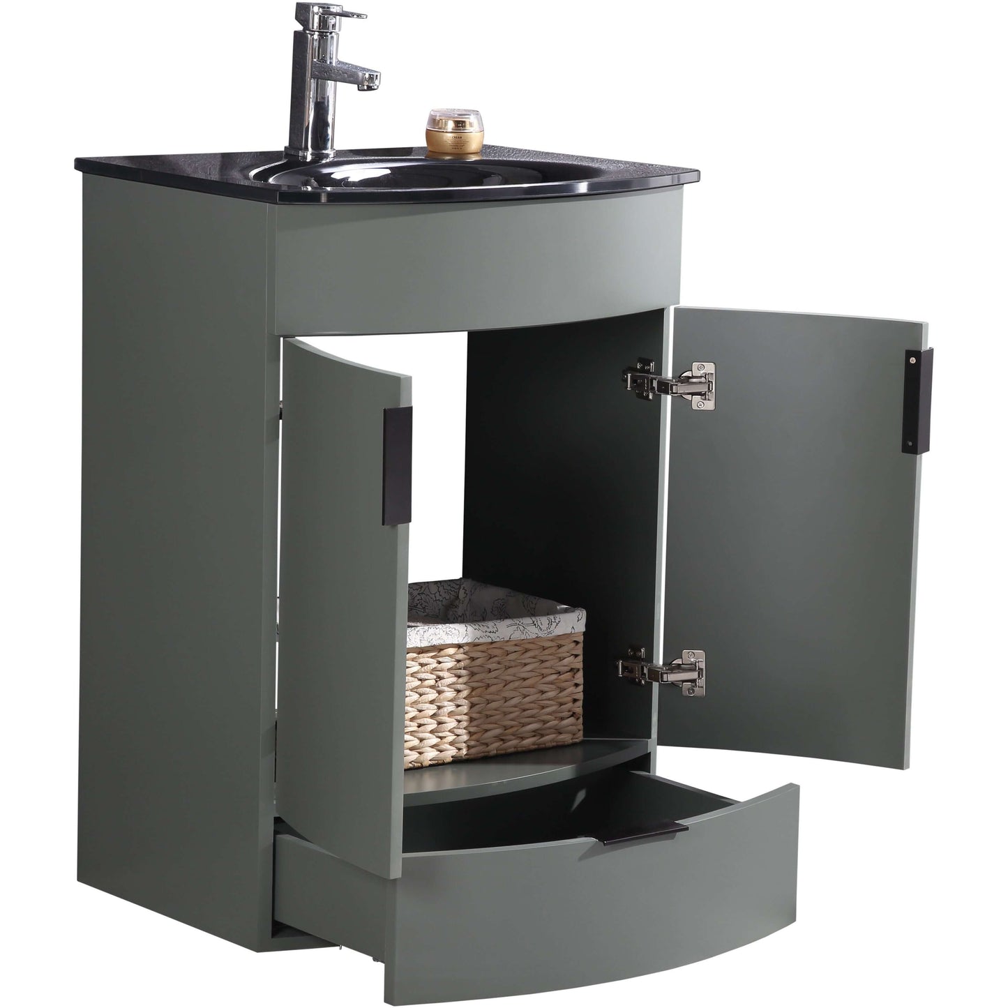 24" Pewter Green Bathroom Vanity - Pvc - WTM8130-24-PG-PVC