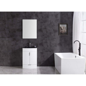 24" White Bathroom Vanity - Pvc - WTM8130-24-W-PVC