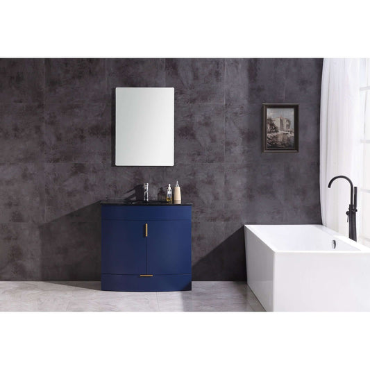 36" Blue Bathroom Vanity - Pvc - WTM8130-36-B-PVC