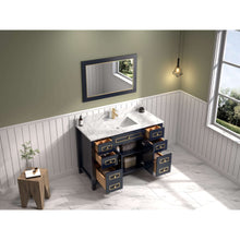 Load image into Gallery viewer, 48&quot; Blue Finish Sink Vanity Cabinet With Carrara White Top - WV2248-B