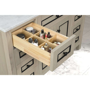 48" Light Oak Finish Sink Vanity Cabinet With Carrara White Top - WV2248-O