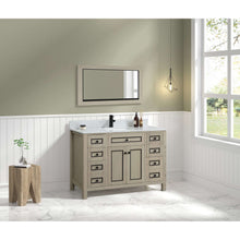 Load image into Gallery viewer, 48&quot; Light Oak Finish Sink Vanity Cabinet With Carrara White Top - WV2248-O
