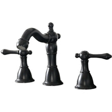 Load image into Gallery viewer, 8&quot; Upc Widespread Faucet With Drain--Matte Black - ZL20518-BL