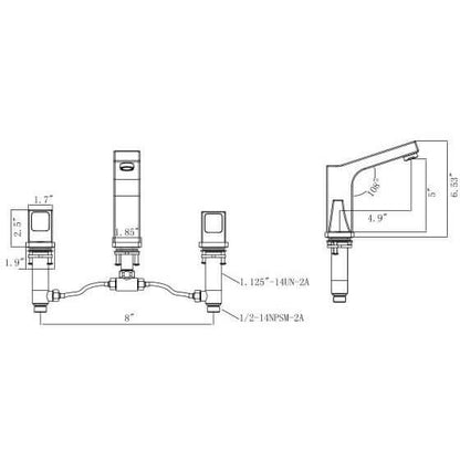 Upc Faucet With Drain-Brushed Nickel - ZY1003-BN